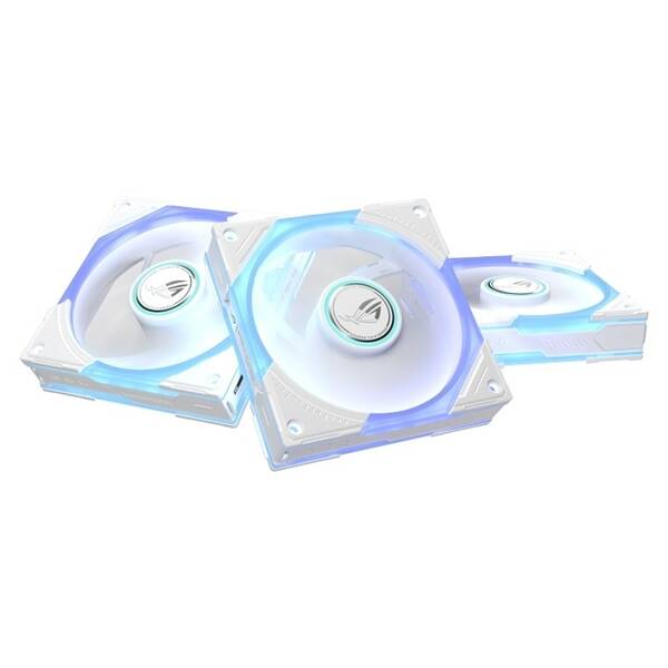 Ventilátor Asus ROG Eurux GR120 ARGB Reverse White Edition, 3 ks biely

