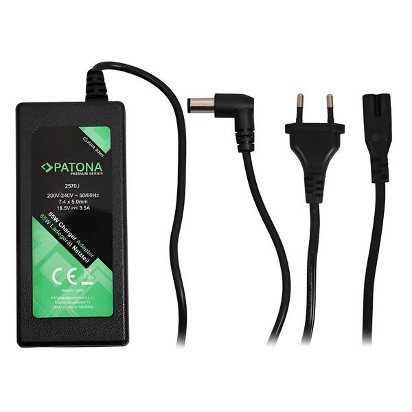 Sieťový adaptér PATONA pre notebooky HP, 18,5 V, 3,5 A, 65 W, konektor 7,4 x5 mm + pin 

