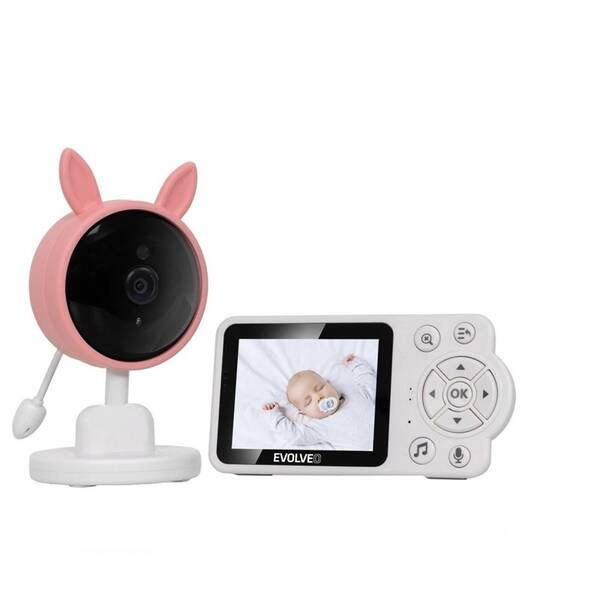 Detská elektronická pestúnka Evolveo Baby Monitor N3 (CAM-3P) ružová

