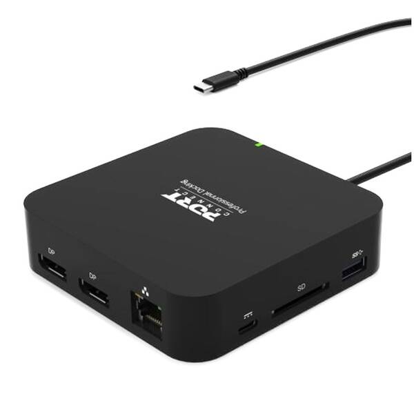 Dokovacia stanica PORT CONNECT 10v1, 2x4K Display Port, 5x USB-A, USB-C 85W PD, Ethernet, SD čierna

