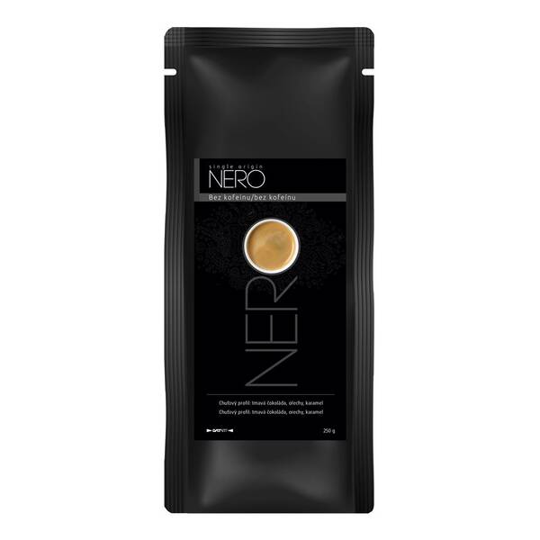 Káva zrnková Nero Bezkofeínová Swiss water decaff 250 g 

