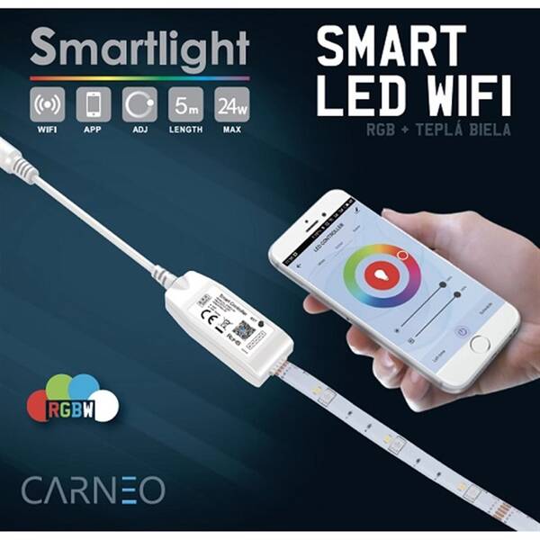 LED pásik Carneo SMART RGBW, Wi-Fi, 5m 

