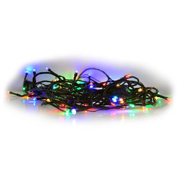 Vianočné osvetlenie Solight reťaz, 500 LED, 50m, prívod 5m, 8 funkcií, časovač, IP44, multicolor 

