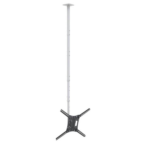 Držiak na TV Barkan 4500L, stropný, polohovateľný, pre uhlopriečky 13" až 75", nosnosť 45 kg biely

