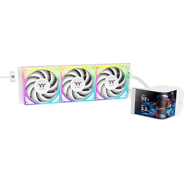 Vodný chladič Thermaltake MAGCurve 360 Ultra Snow Edition ARGB biely

