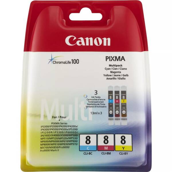 Cartridge Canon CLI-8 CMY, 420 strán - CMY 


