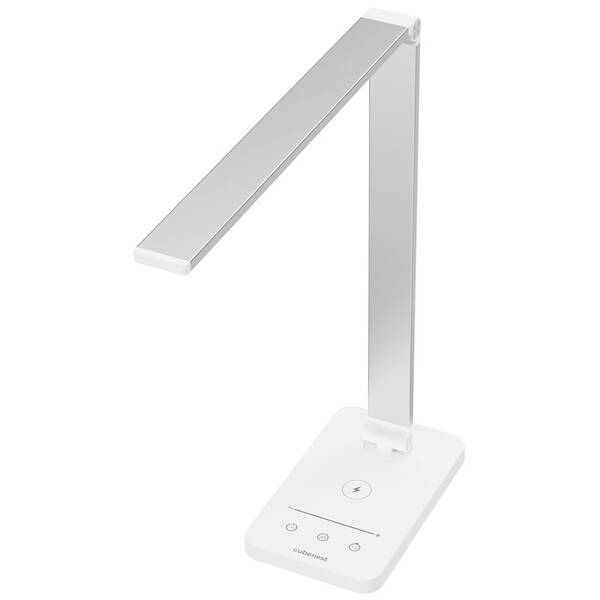 Stolná lampa Cubenest LTW01C stmievateľná s 10W bezdrôtovým nabíjaním biela

