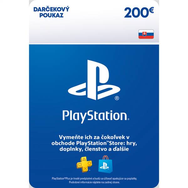  Sony PlayStation Store SK - elektronická peňaženka 200 EUR 

