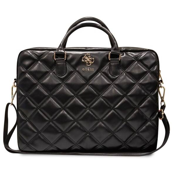 Brašna na notebook Guess PU Quilted 4G Metal Logo 15/16" čierne

