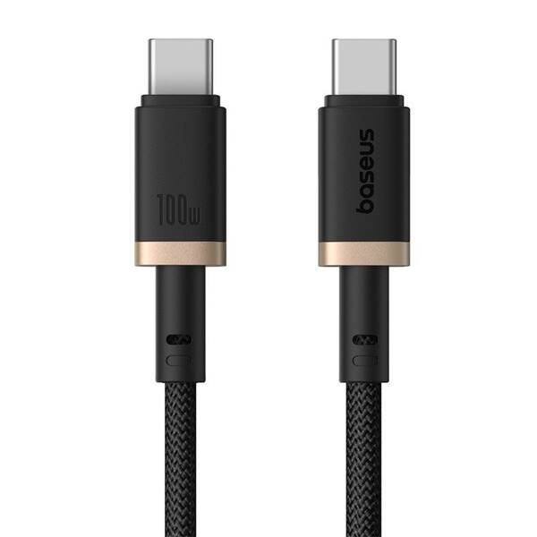 Kábel Baseus Dura USB-C/USB-C, 100W, 2m čierny/zlatý

