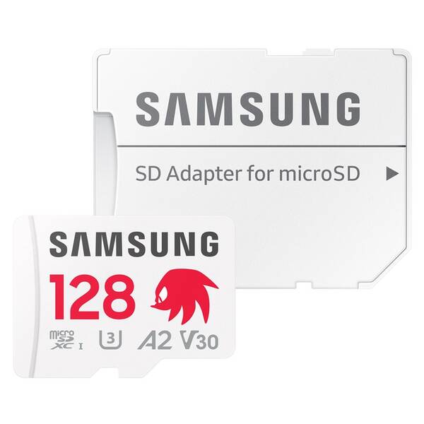 Pamäťová karta Samsung 128GB UHS-I U3 (180R/130W) Sonic the Hedgehog™+ SD adaptér biela

