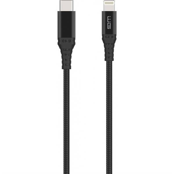 Kábel WG USB-C/Lightning, MFi, 1m čierny

