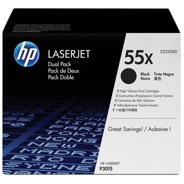 Toner HP 55X, 2x 13 000 strán, 2-pack čierny


