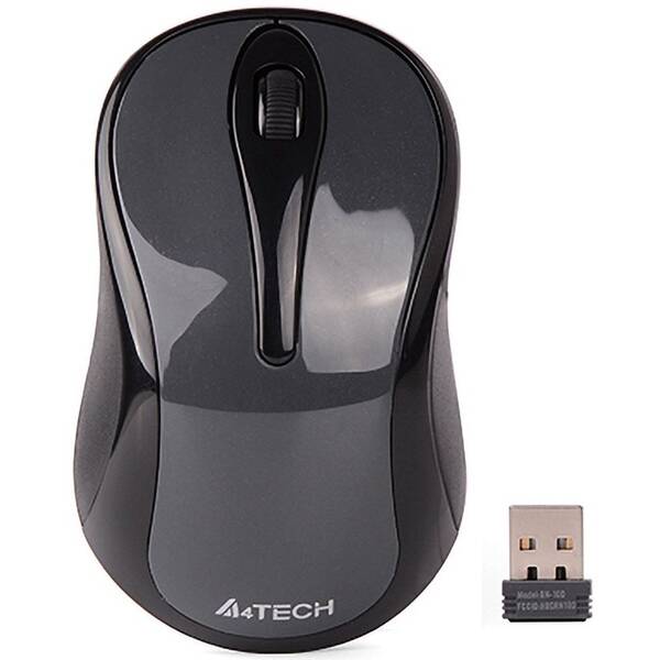 Myš A4Tech G3-280N, V-Track, 1200 DPI, 2,4GHz sivá


