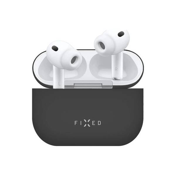 Príslušenstvo FIXED Ultratenké silikonové pouzdro Silky pro Apple AirPods Pro 3 čierne

