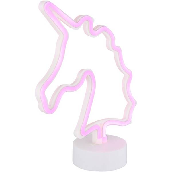 Stolná lampa GLOBO neon Unicorn II biela

