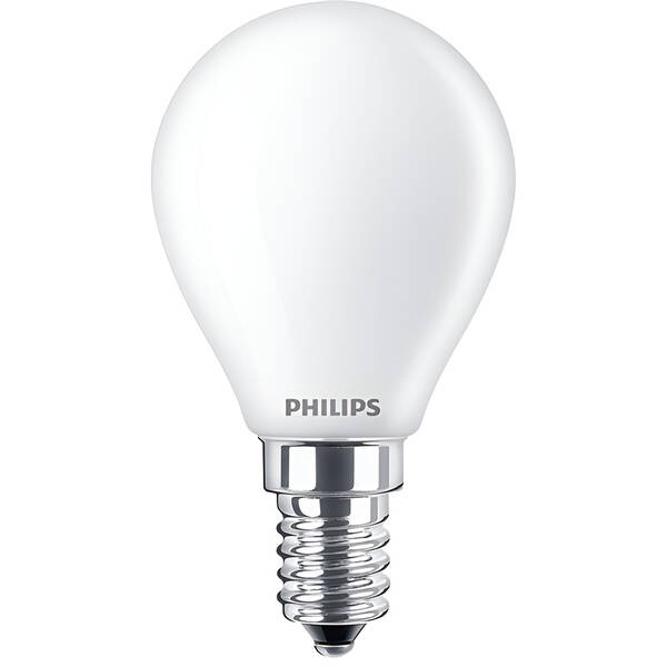 LED žiarovka Philips klasik, 4,3W, E14, teplá biela 

