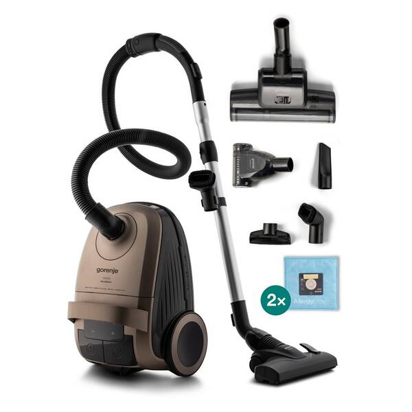 Podlahový vysávač Gorenje VCE28G6ALLGO G600 ALLERGY zlatý

