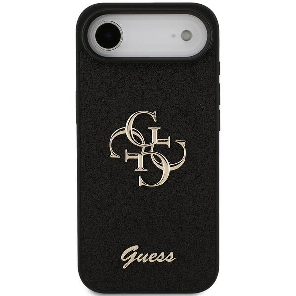 Kryt na mobil Guess PU Fixed Glitter 4G Metal Logo na Apple iPhone Air čierny

