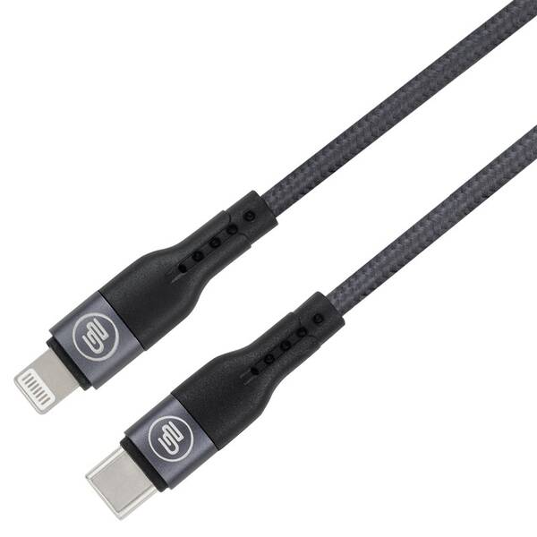 Kábel GoGEN USB-C / Lightning, 1 m, opletený, zkumavka 

