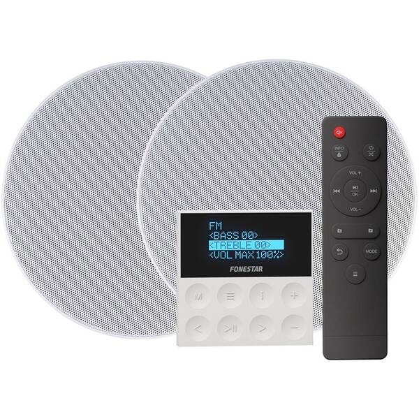 Set výrobkov Fonestar KS-WALL přehrávač KS-AMP + reproduktory (2 ks) biele

