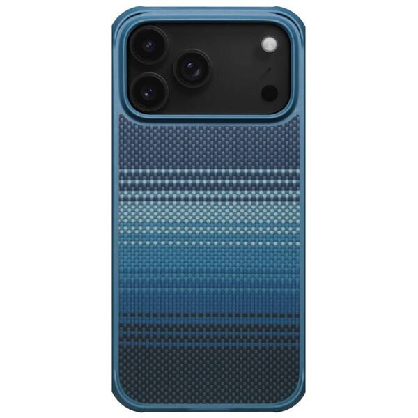 Kryt na mobil Pitaka Aramid ProGuard Moonrise na Apple iPhone 17 Pro modrý

