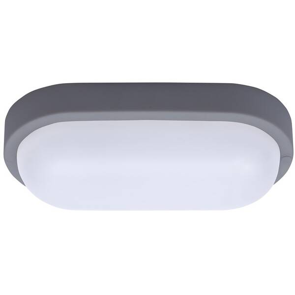 LED stropné svietidlo Solight oválne, 13W, 910lm, 4000K, IP54 sivé

