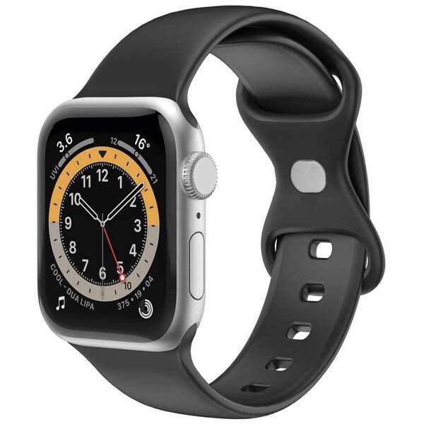 Remienok Celly silikonový na Apple Watch 42/44/45 mm čierny

