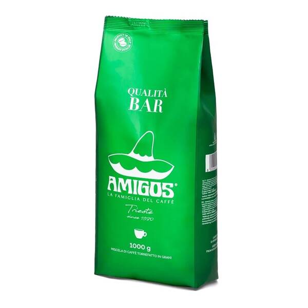 Káva zrnková Amigos Caffe Qualitá Verde Bar 1 kg 

