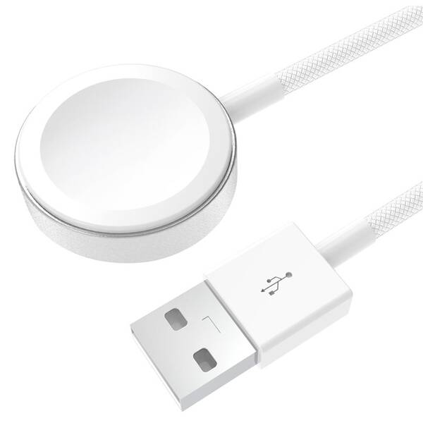 Nabíjací kábel Celly na Apple Watch, USB-A biely

