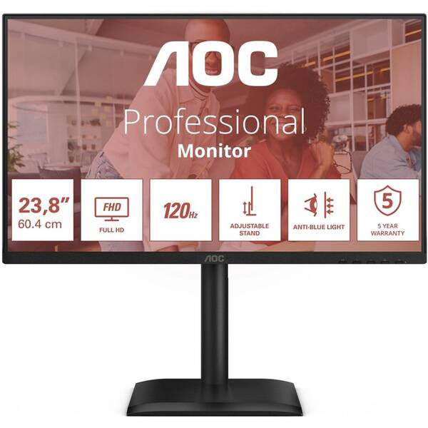 Monitor AOC 24E4CV čierny

