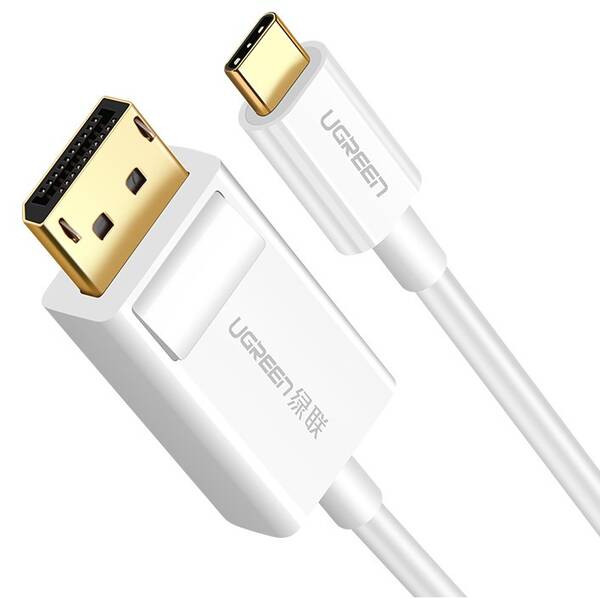 Kábel UGREEN USB-C/DisplayPort, 1,5m biely

