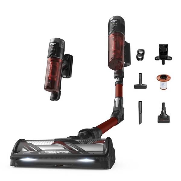 Tyčový vysávač Rowenta X-Force Flex 13.60 Auto Animal RH9A73WO, 3 v 1 sivý/červený

