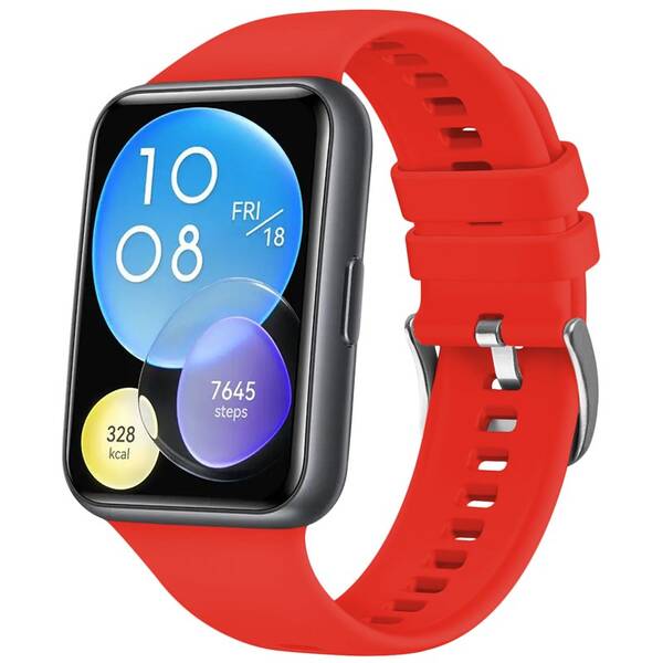 Remienok FIXED Silicone Strap na Huawei Watch FIT2 červený

