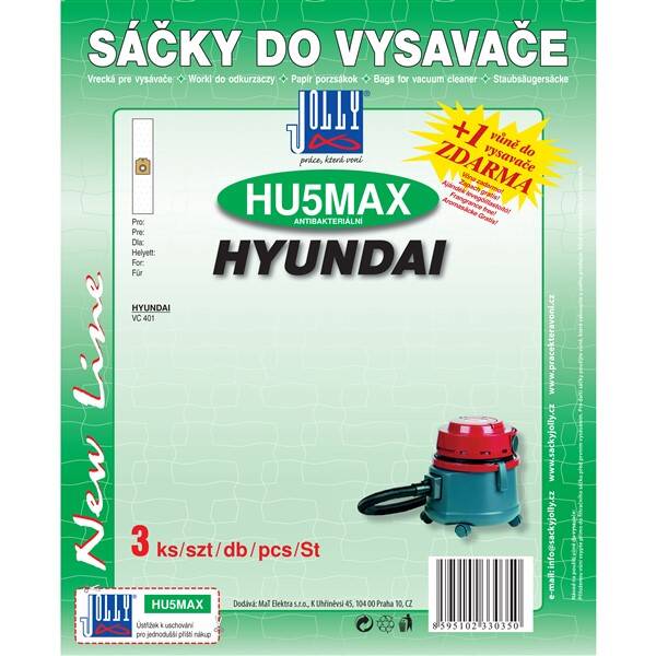 Vrecká pre vysávače Jolly MAX HU 5 (3 ks) 


