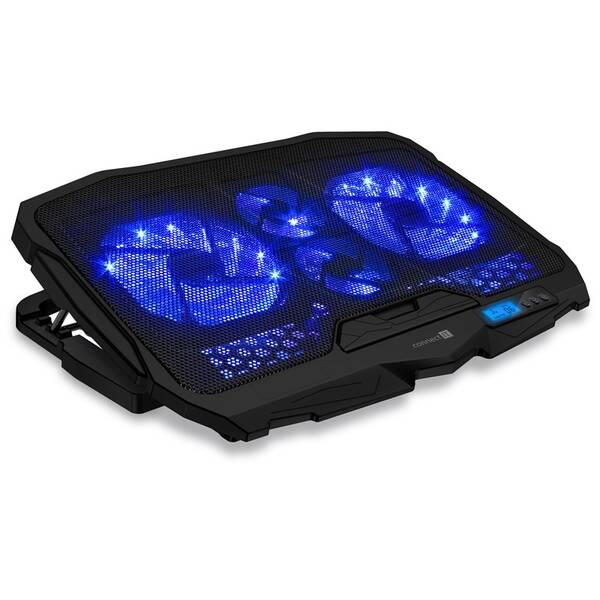Chladiaca podložka pre NTB Connect IT FrostWind do 15,6" čierna/modrá

