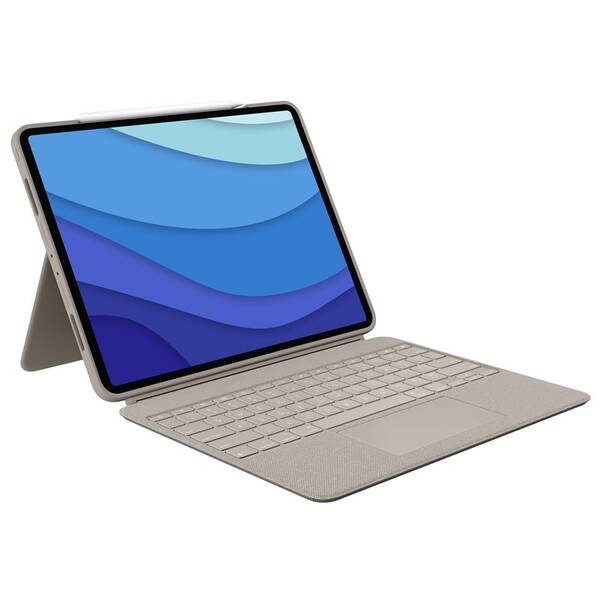 Puzdro na tablet Logitech Combo Touch na Apple iPad Pro 12.9" (5. gen.) US béžové

