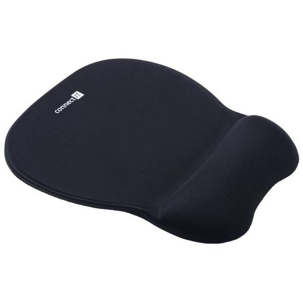 Podložka pod myš Connect IT so zápästnou opierkou čierna

