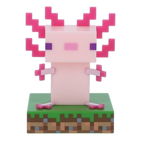Dekoratívne LED Paladone Icon Light Minecraft - Axelot zelené/ružové

