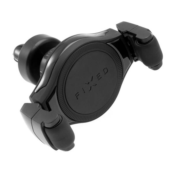 Držiak na mobil FIXED Roll Vent s uchytením do mriežky ventilácie čierny

