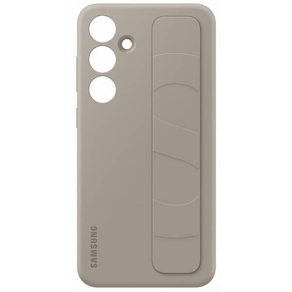 Kryt na mobil Samsung Silicone Grip s poutkem na Galaxy S24+ béžový

