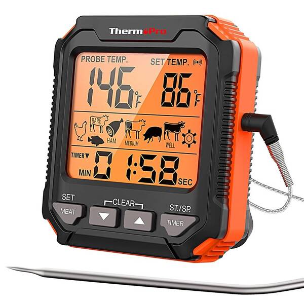 Teplomer do mäsa ThermoPro TP-716 žltý

