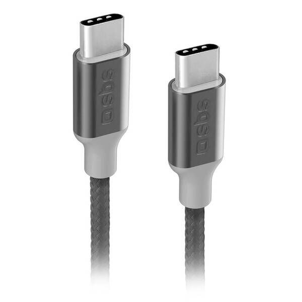 Kábel SBS USB-C/USB-C, PD, 25 W, 1,5 m čierny


