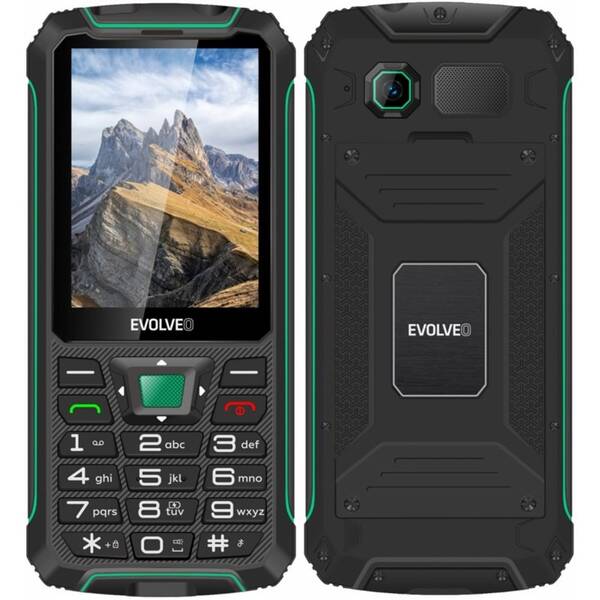 Mobilný telefón Evolveo StrongPhone W4 čierny/zelený

