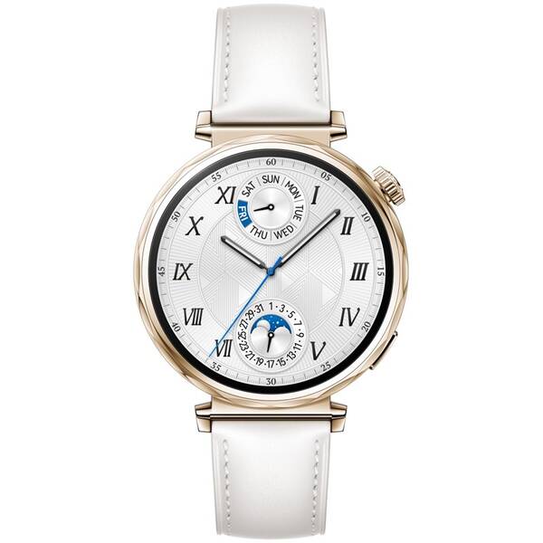 Inteligentné hodinky Huawei Watch GT 5 41 mm NFC - Gold + White Composite Leather Strap 

