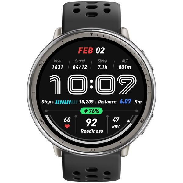 Inteligentné hodinky Amazfit Active 2 (Round) se silikonovým řemínkem čierne

