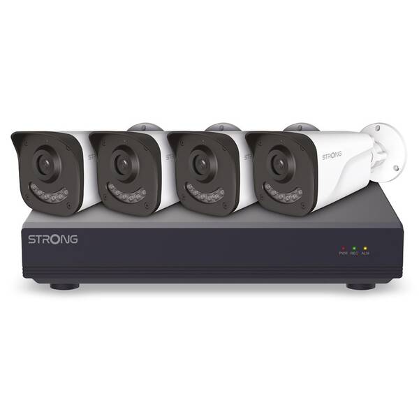 Kamerový systém Strong BUL05DL0-P/NVR1120-8P PoE kit čierny/biely

