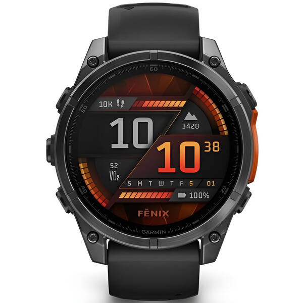 Inteligentné hodinky Garmin fenix 8 47 mm AMOLED - Slate Gray / Black Silicone Band 

