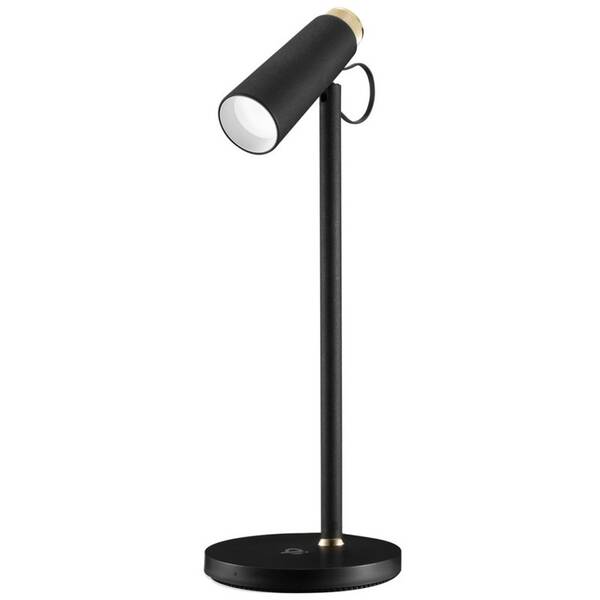Stolná lampa IMMAX TIT, Qi nabíjanie čierna

