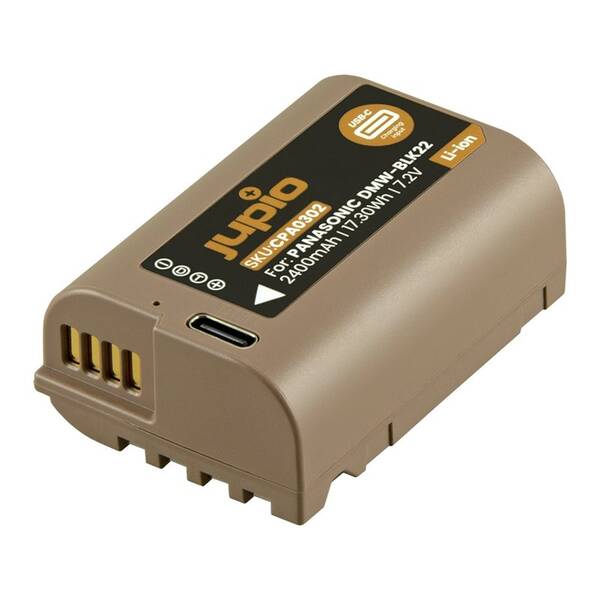 Batéria Jupio DMW-BLK22 ULTRA C 2400 mAh, USB-C (Panasonic) hnedá

